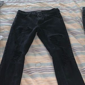 PacSun jeans Black Stretch skinny ripped moto